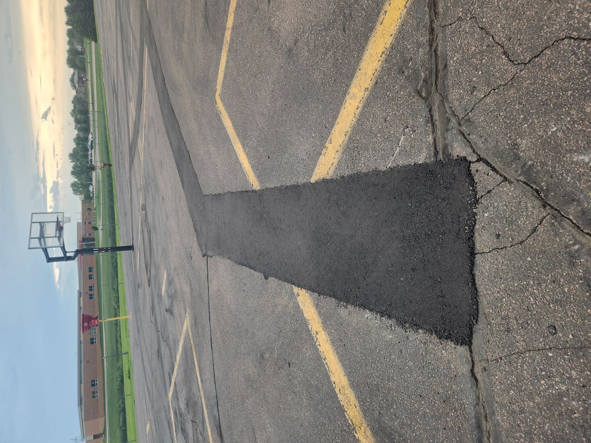 Repaired asphalt section