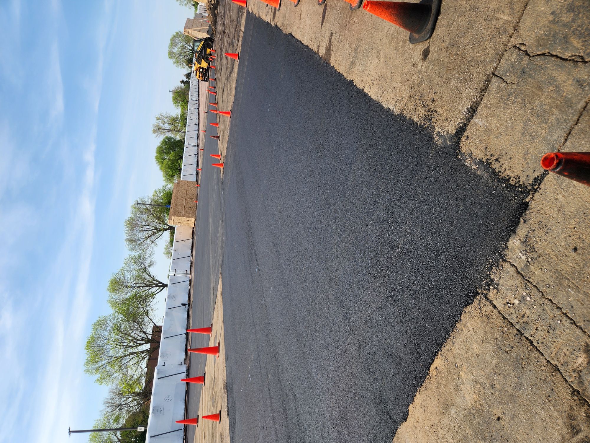 Asphalt paving in progress